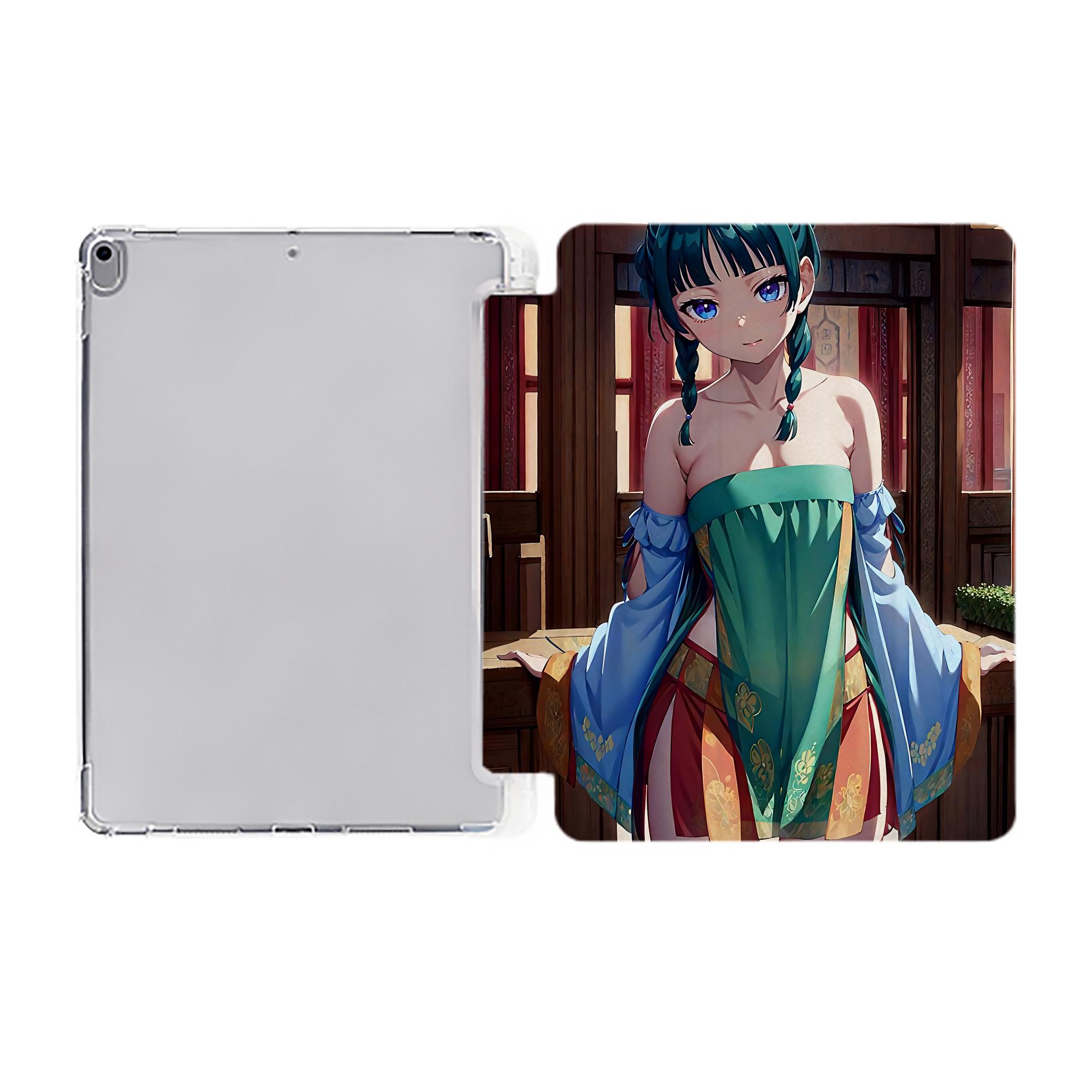 （画像用） 薬屋のひとりごと The Apothecary Diaries IPad ケース ペン収納付き 三つ折りスタンド PUレザー×シリコン 対応機種9.5/10.5/10.9インチ